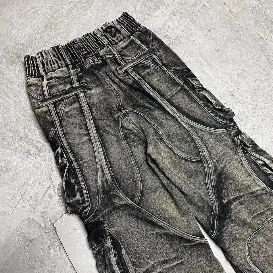 Japanese Brand Design faded y2k hip hop baggy cargo pants Size US 34 / EU 50 - 3 Thumbnail