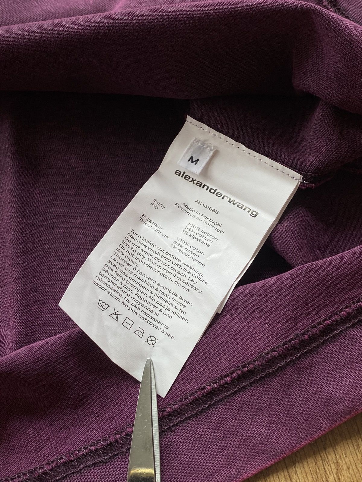 Alexander Wang Alexander Wang Logo T-Shirt / Tee / Top Purple Washed Size M Size US M / EU 48-50 / 2 - 5 Thumbnail