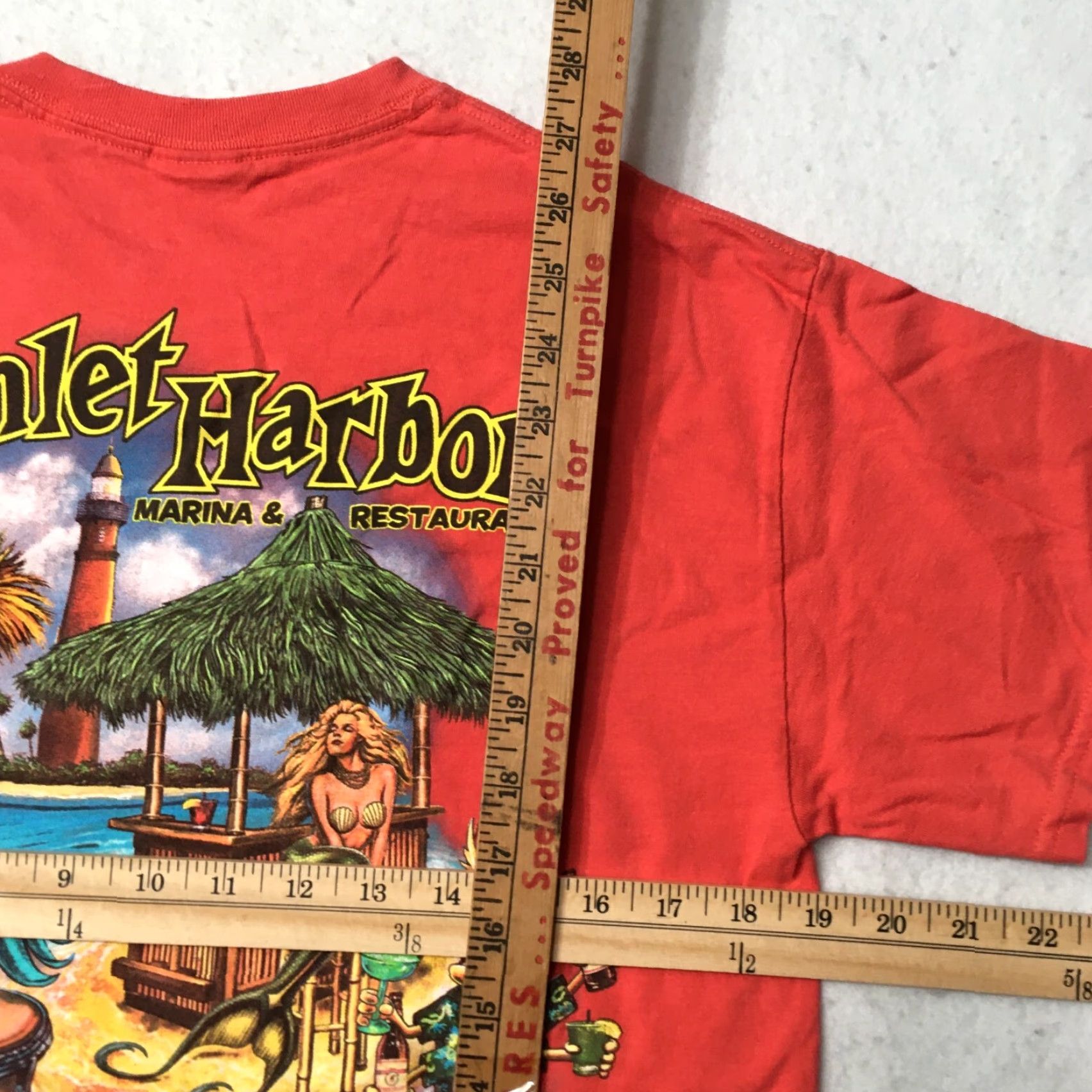 Gildan Florida Shirt M Mens Red 90s Aloha Hawaiian Beach Waves Surf Tropical Ocean Palm Tree Size US M / EU 48-50 / 2 - 3 Thumbnail