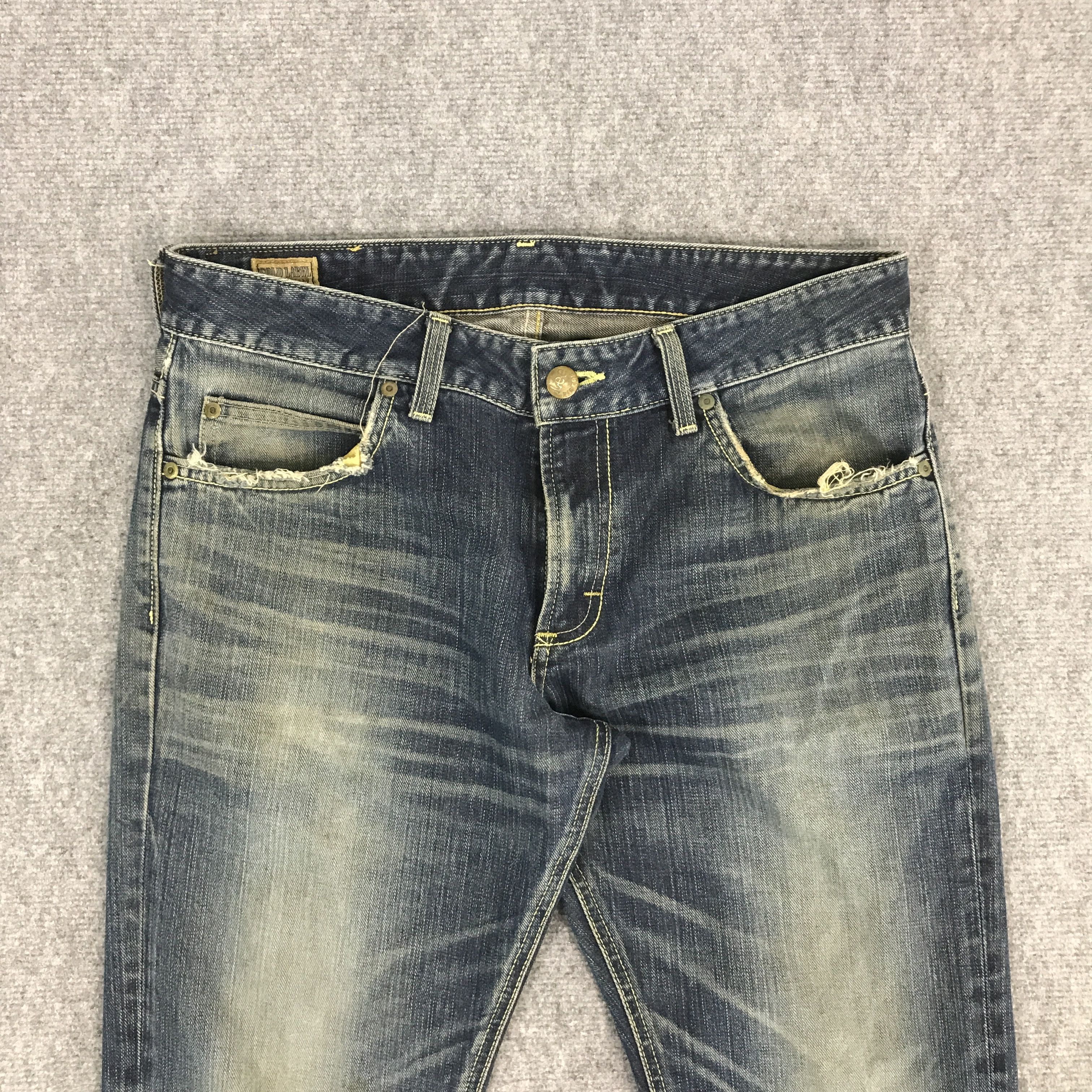 Lee FLARE LEE RIDERS DISTRESSED DENIM PANTS Size US 33 - 3 Thumbnail