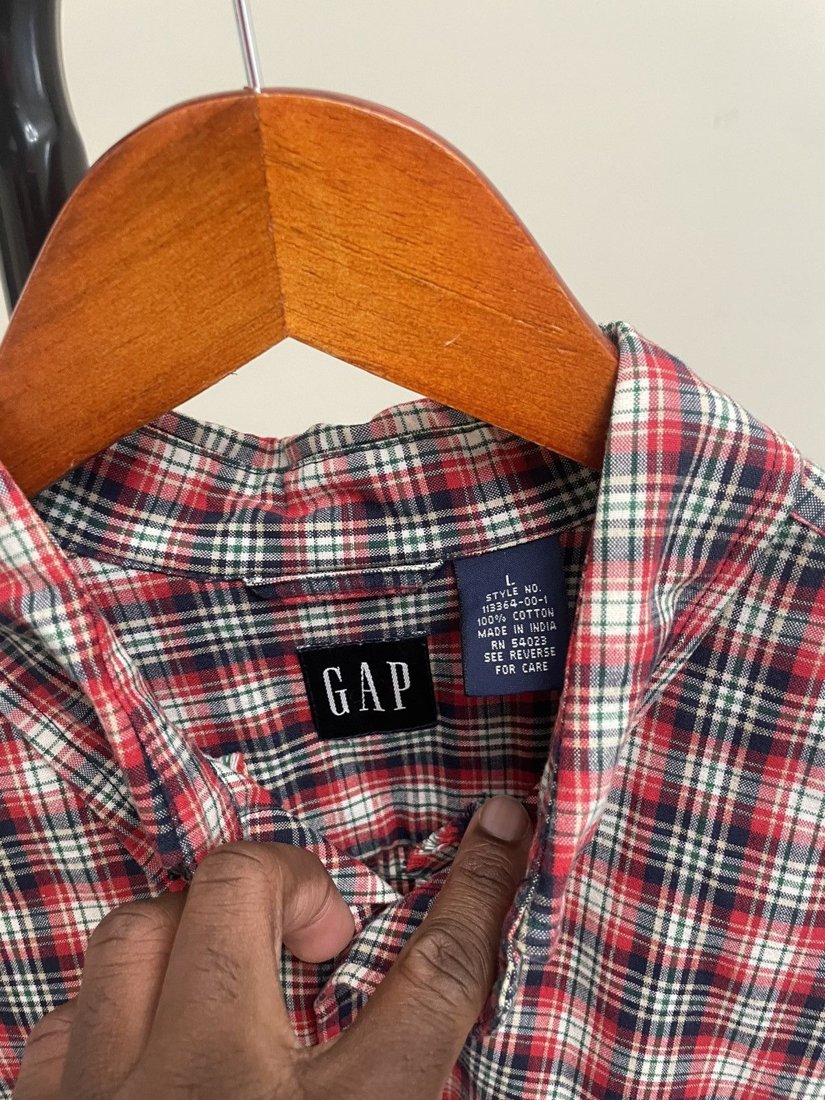 Polo Ralph Lauren Vintage 90s Gap Plaid Button Up Casual Shirt ALD Size US L / EU 52-54 / 3 - 3 Thumbnail