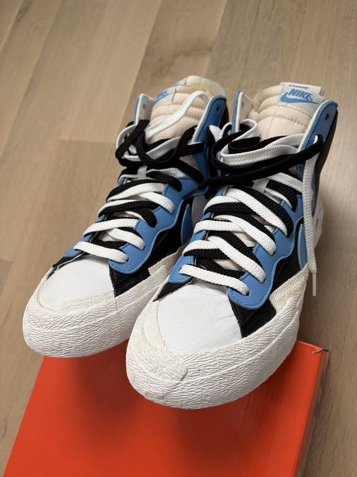 Nike × Sacai Nike x Sacai Blazer Mid Black Legend Blue 2019 BV0072-001 Size US 10 / EU 43 - 4 Thumbnail