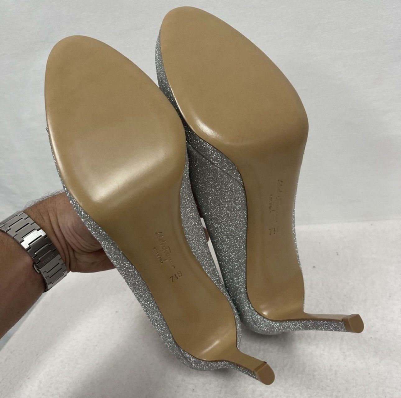 Salvatore Ferragamo Salvatore Ferragamo - Osimoglit Nappa Leather Pumps Heels Size US 7.5 / IT 37.5 - 7 Thumbnail