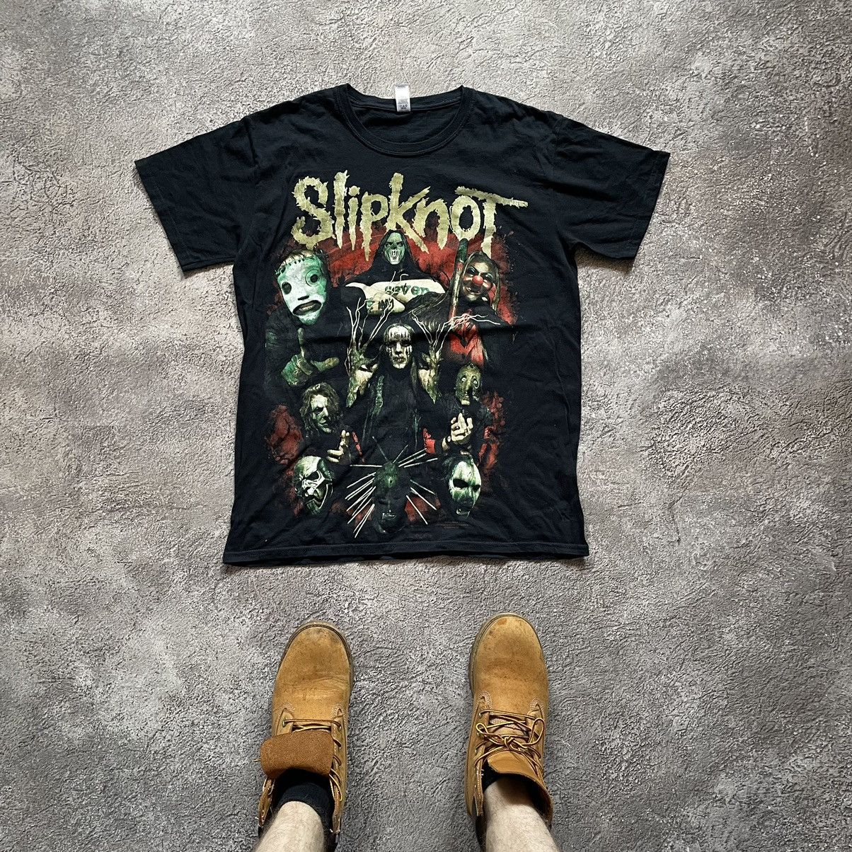 Vintage Vintage Y2K Slipknot Band Tee Graphic Horror Punk Grunge M Size US M / EU 48-50 / 2 - 1 Thumbnail
