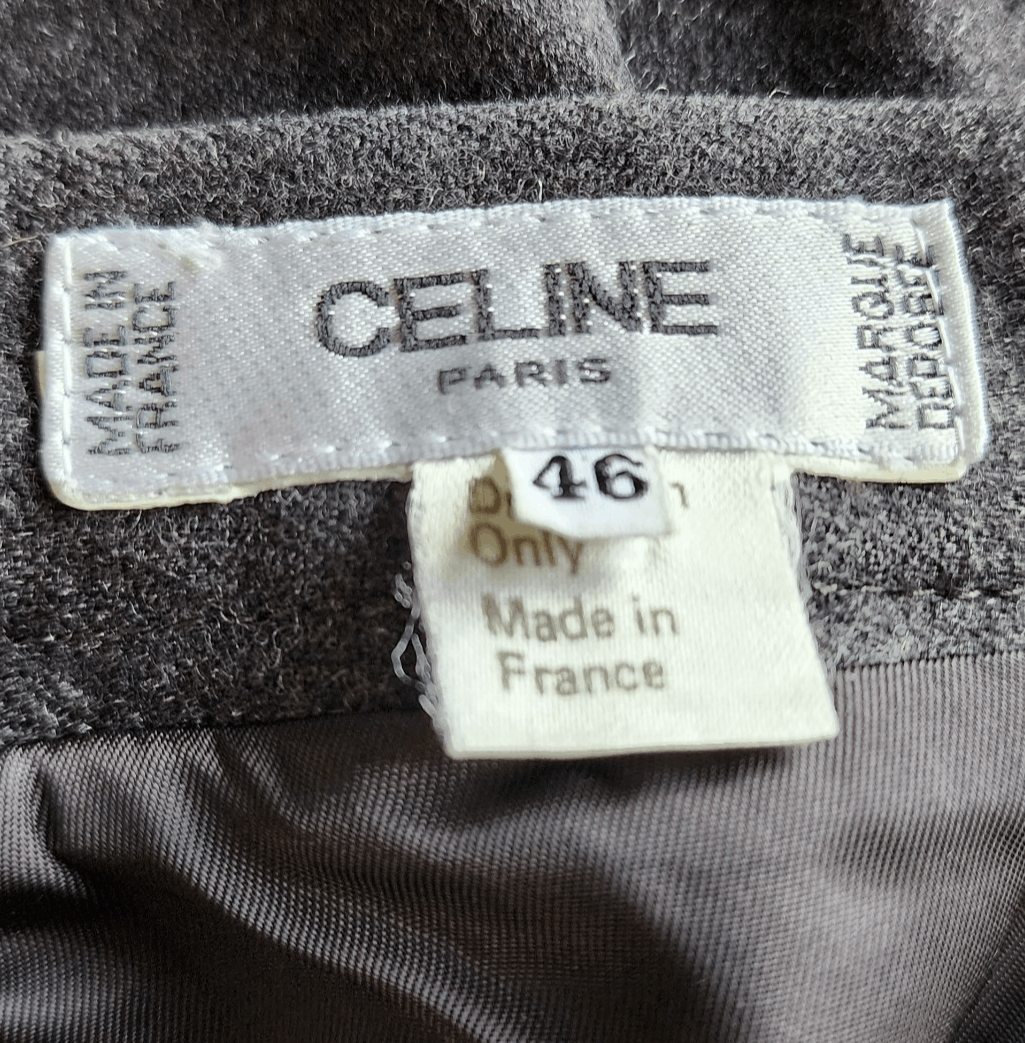 Celine Celine Vintage Wool Skirt - Size 14 US/FR46 Gray Zip Closur Size 36" / US 14 / IT 50 - 2 Thumbnail
