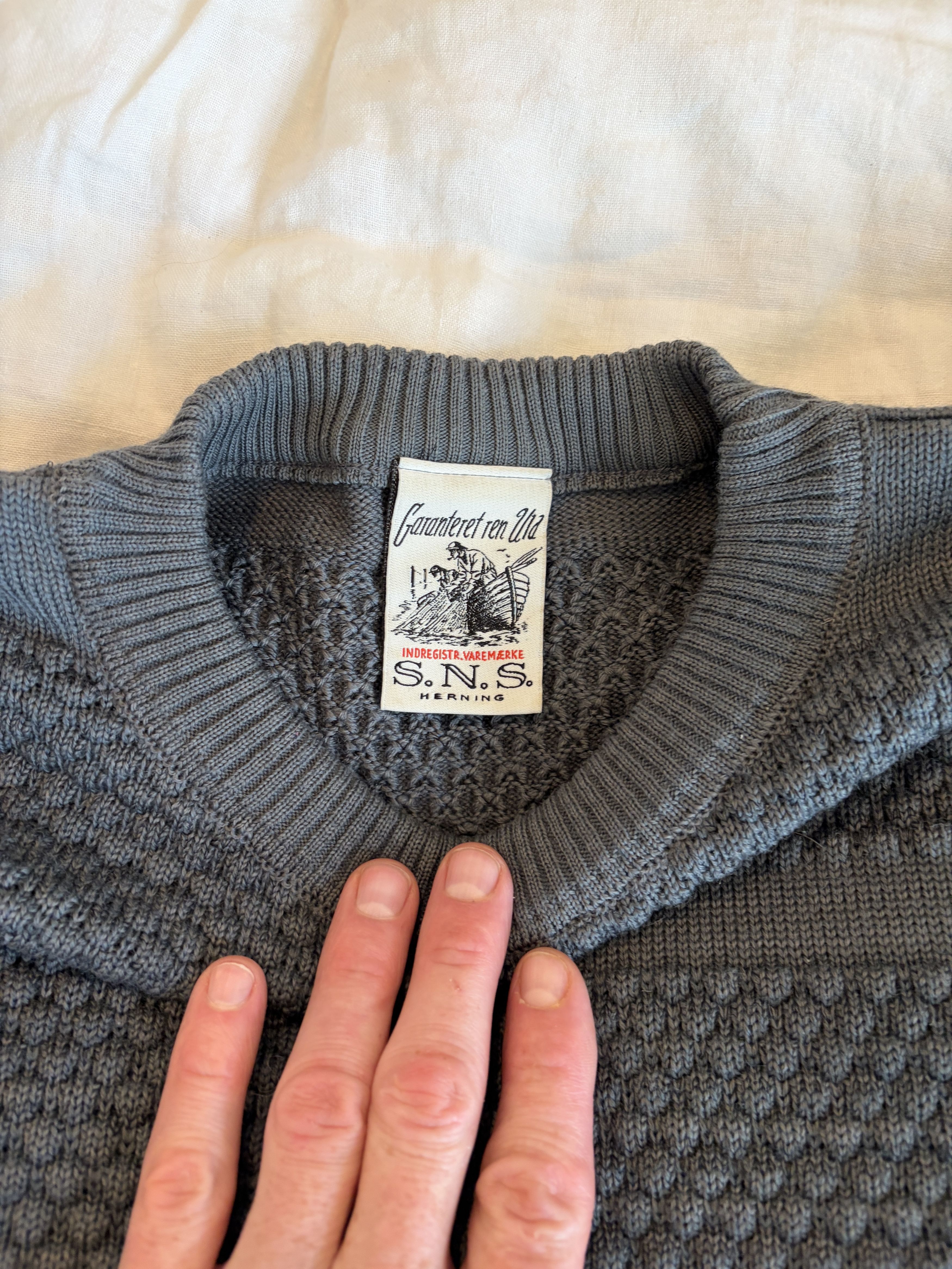 S.N.S. Herning S.N.S. Herning "Fisherman II" Bubble Knit - Storm Grey - 2XL Size US XXL / EU 58 / 5 - 5 Thumbnail