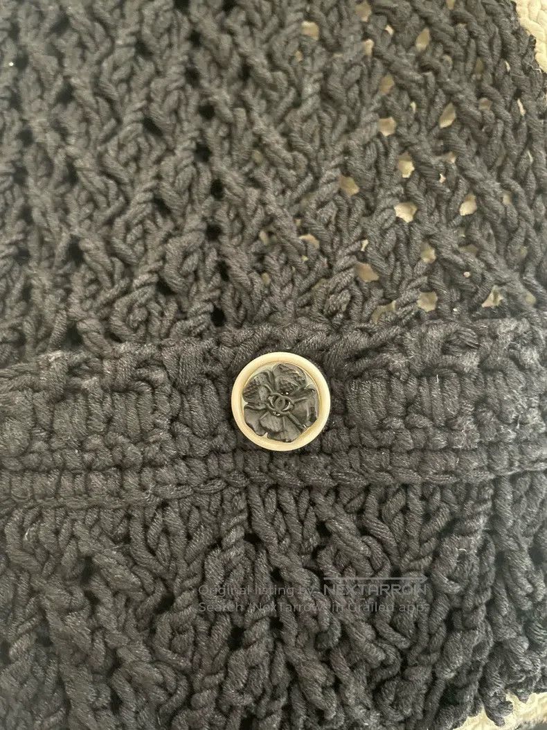 Chanel Chanel Early spring black and white knitted coat Size XXS / US 00 / IT 34 - 5 Thumbnail