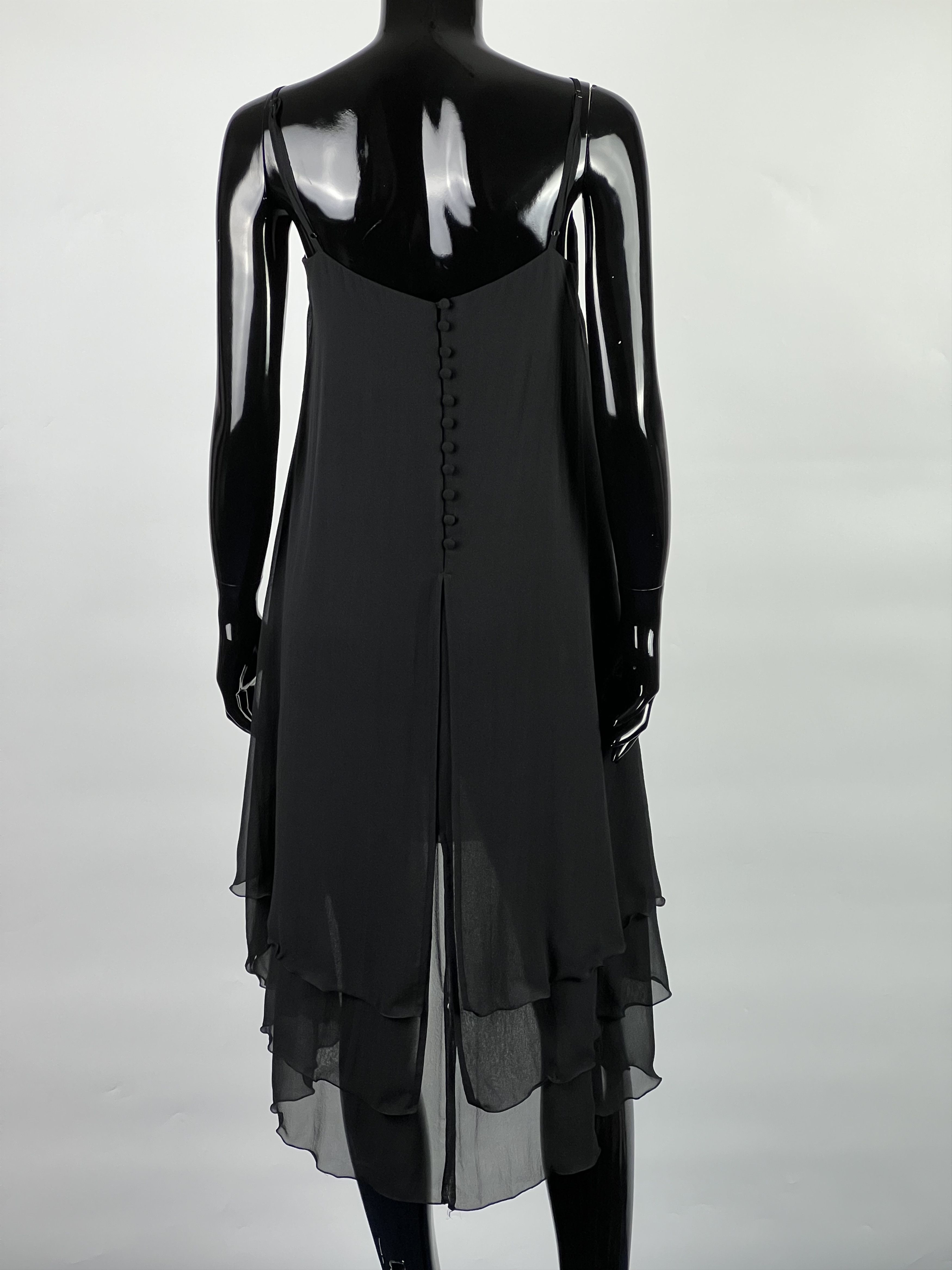 H&M × Karl Lagerfeld Karl Lagerfeld For H&M Sleeveless Asymmetric Silk Dress US6 Size M / US 6-8 / IT 42-44 - 3 Thumbnail