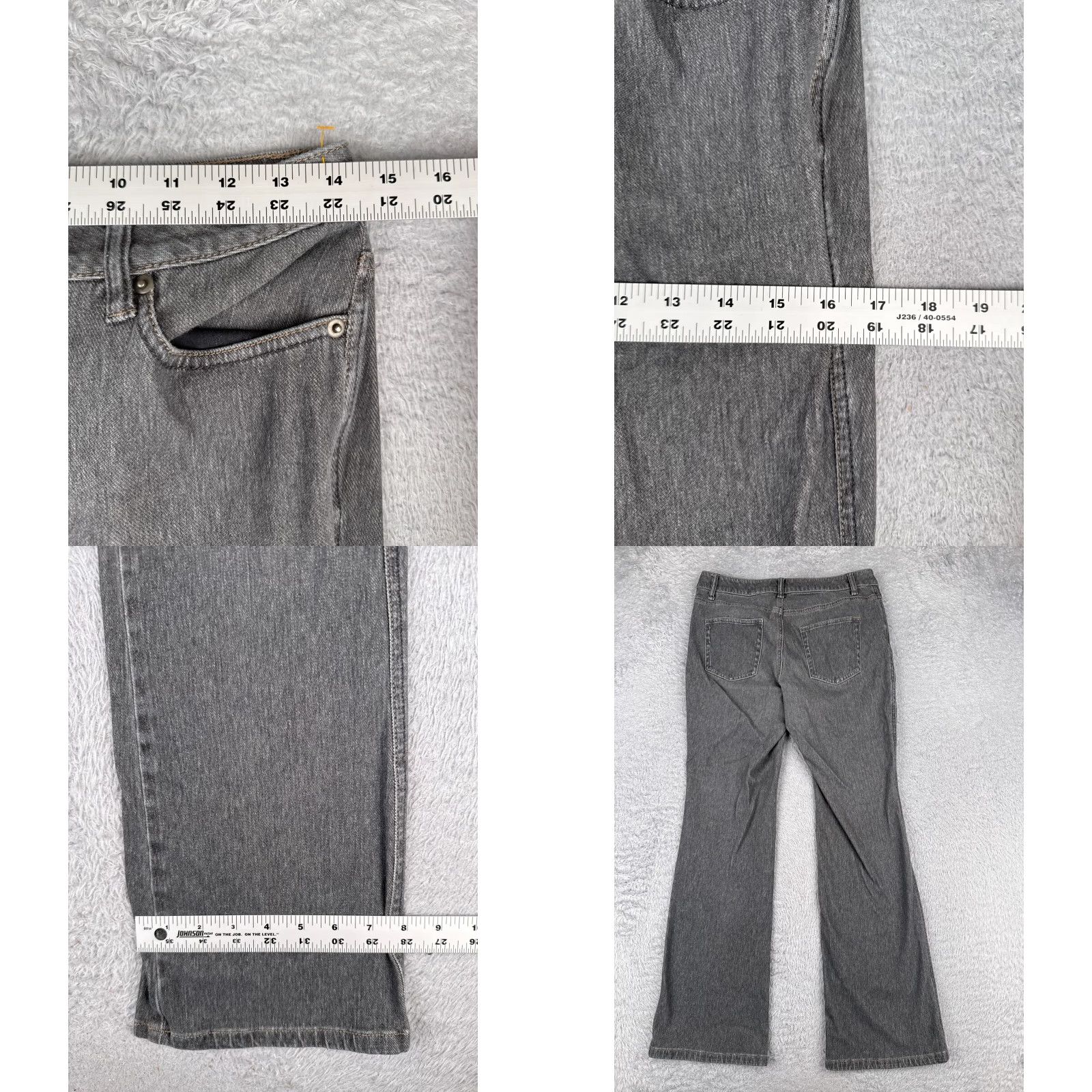 Coldwater Creek Coldwater Creek Jeans Womens 6P Gray Denim Bootcut Low Rise Cotton 28x29 5-Pocket Zip Button Size 28" / US 6 / IT 42 - 9 Thumbnail