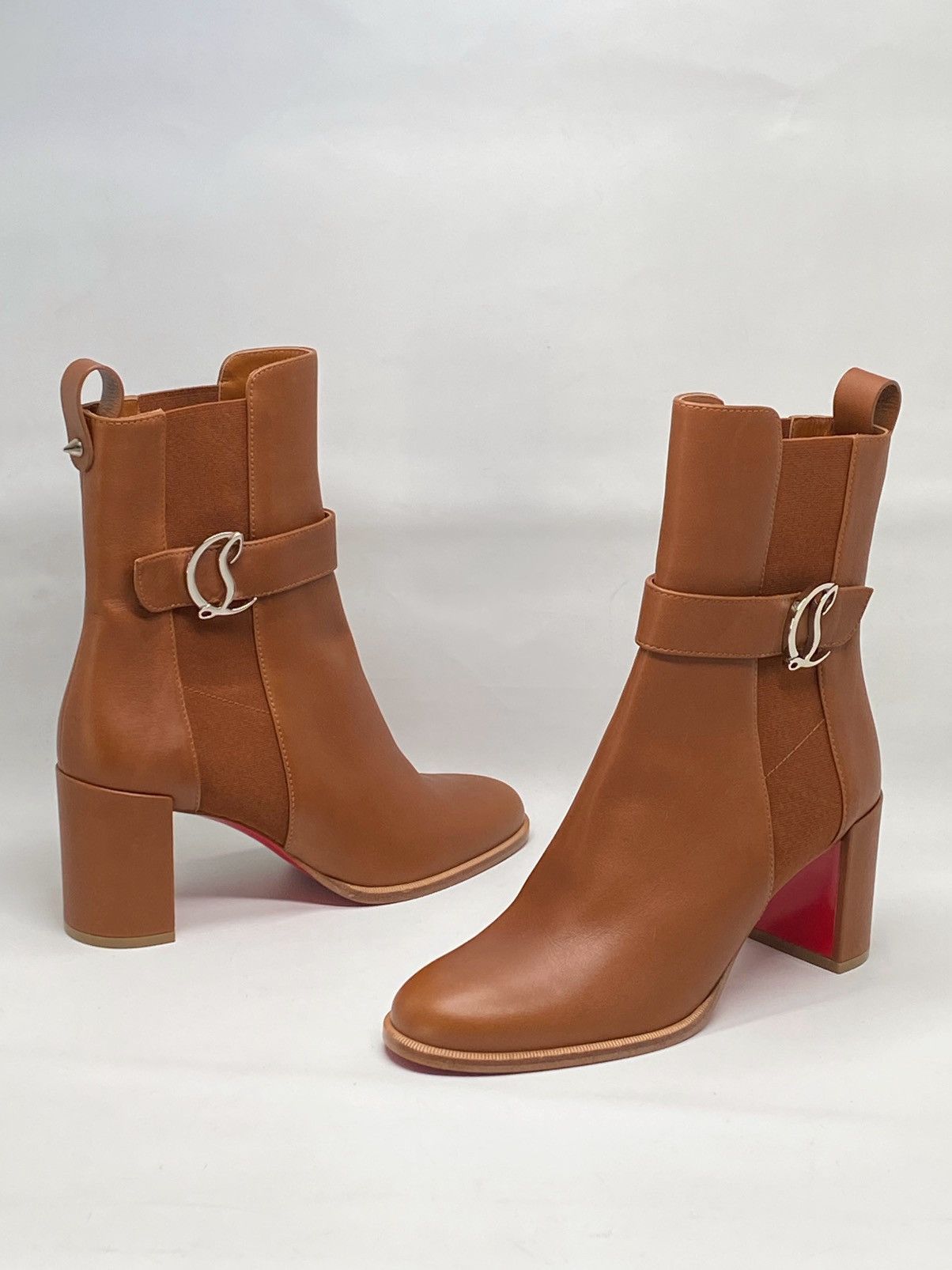 Christian Louboutin Christian Louboutin Leather 70 Chelsea Booties size 37.5 Size US 7.5 / IT 37.5 - 1 Thumbnail