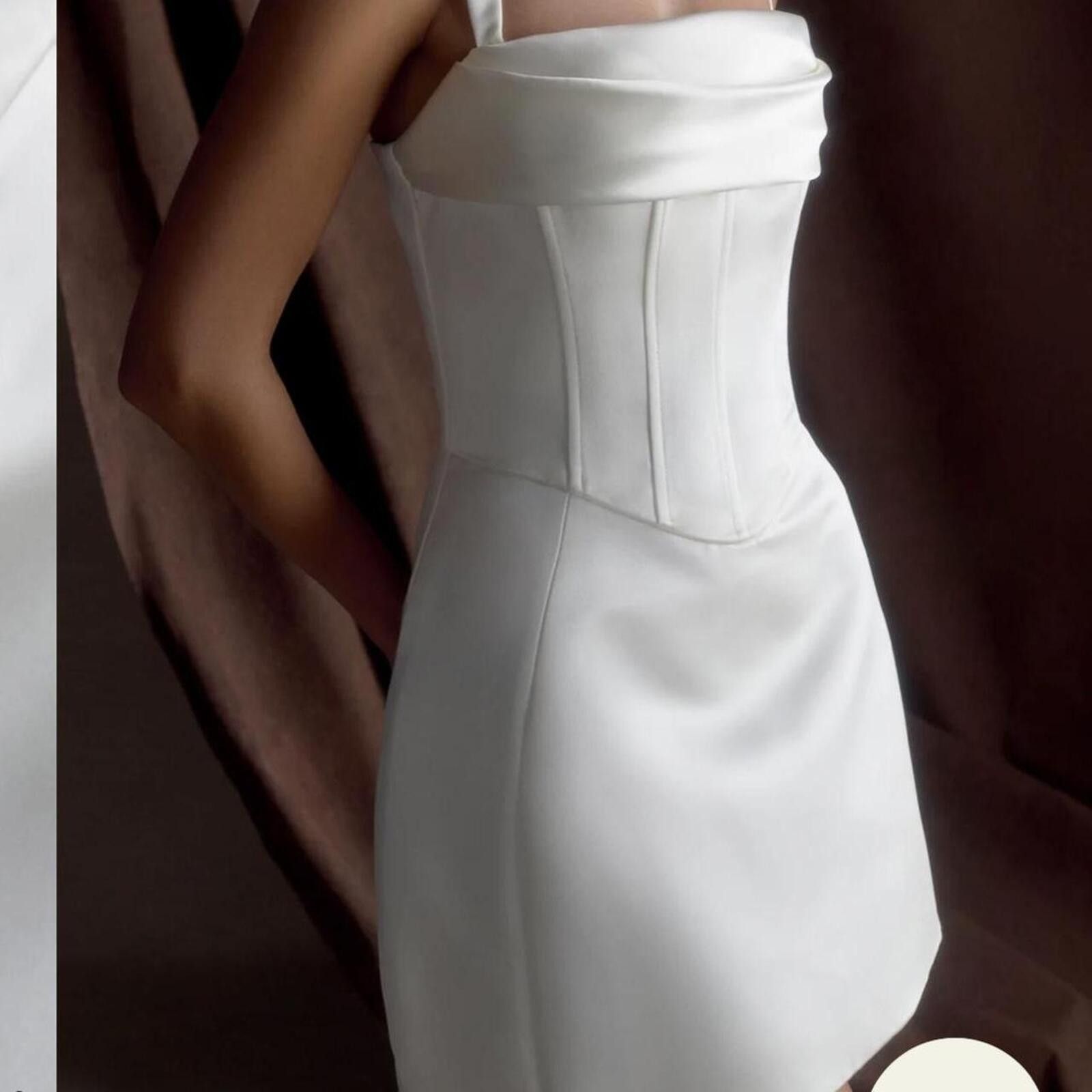 Other Meshki - Isabel Satin Corset Mini Dress Size XXL / US 16-18 / IT 52-54 - 4 Thumbnail