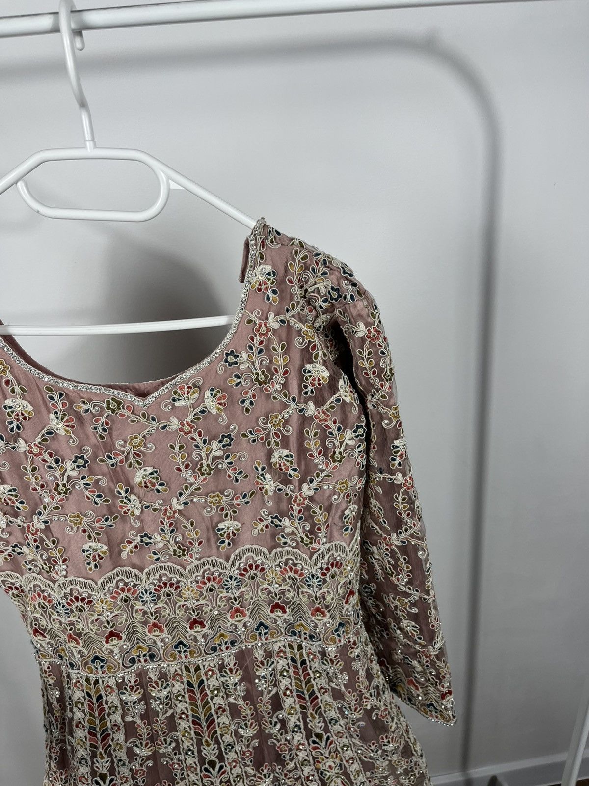 Other Vintage Heavy Embellished Sequin Beaded Maxi Evening Dress Size S / US 4 / IT 40 - 5 Thumbnail