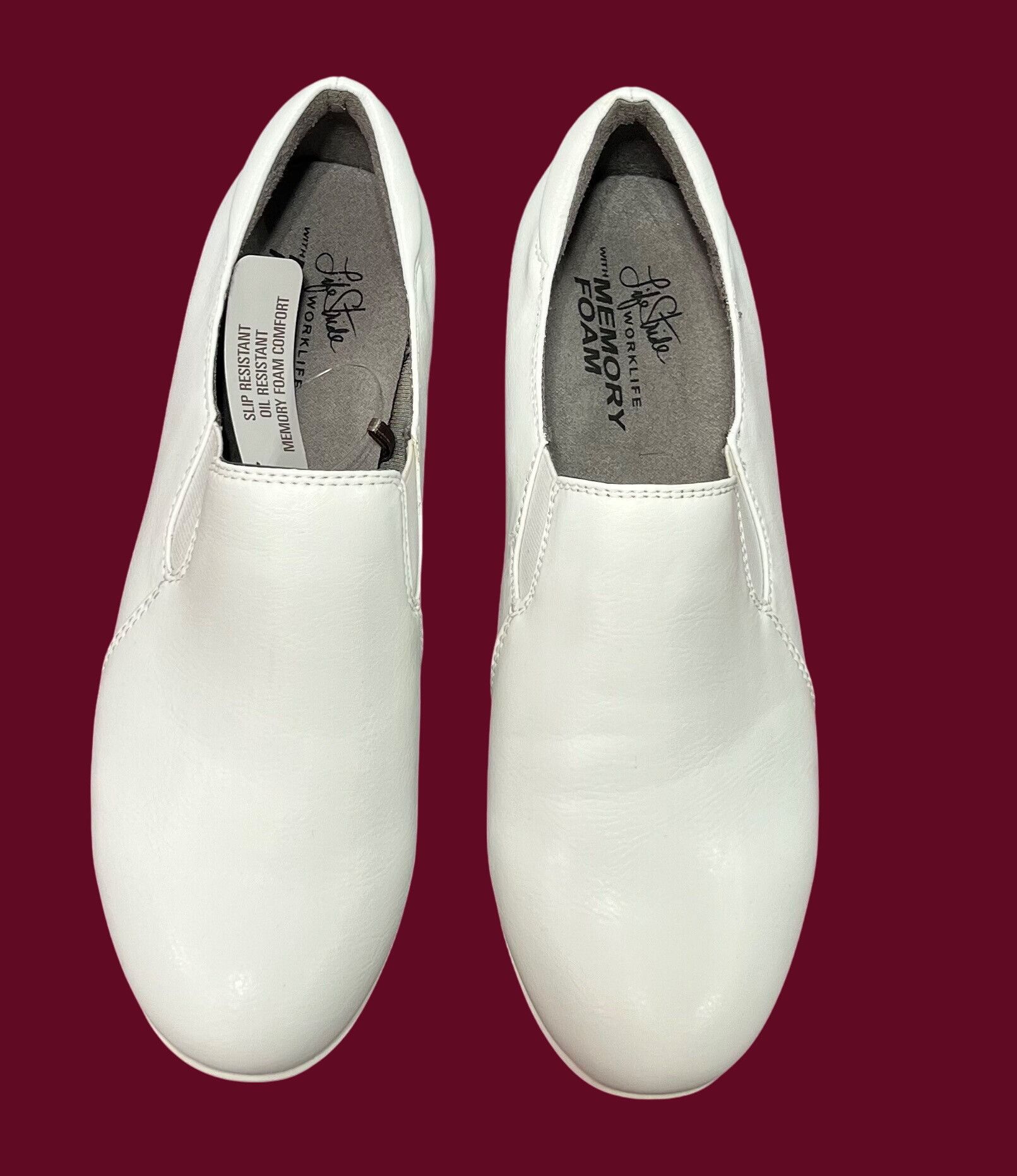 Other Life Stride WorkLife - Buzz White Loafer Women's Slip/Oil Re Size US 7.5 / IT 37.5 - 4 Thumbnail