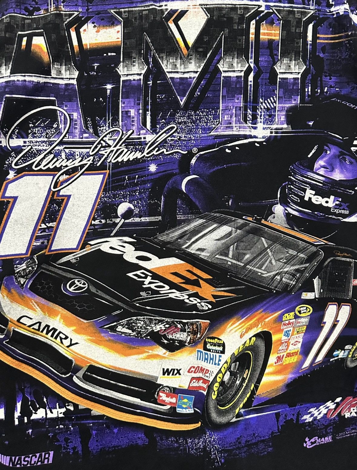 NASCAR NASCAR Denny Hamlin FedEx Race Car Shirt Size US XL / EU 56 / 4 - 8 Thumbnail