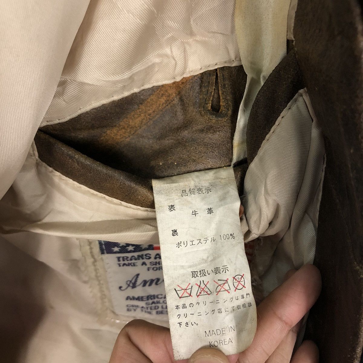 Japanese Brand 🔥Vintage Fly Genuine Leather Jacket Amcruis American Ship Size US M / EU 48-50 / 2 - 16 Thumbnail
