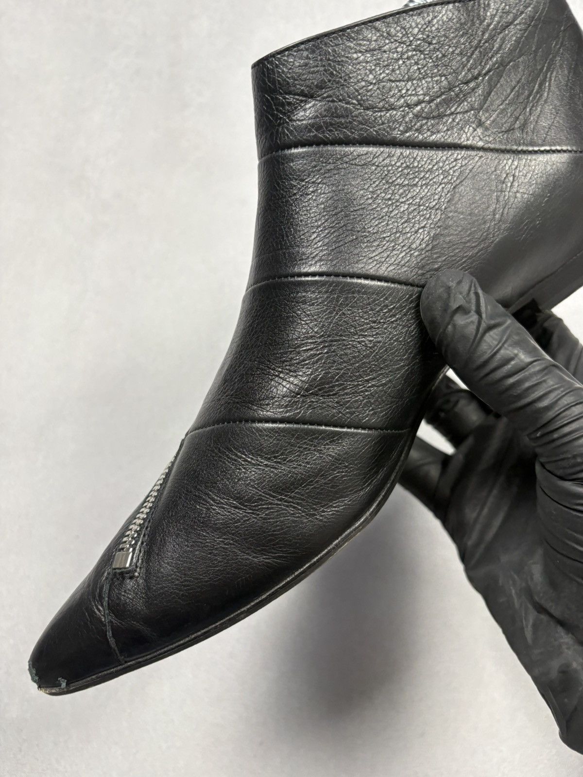 Other Free Lance Paris Leather Zip Boots Pointed Toe Avant Garde Size US 11 / IT 41 - 16 Thumbnail