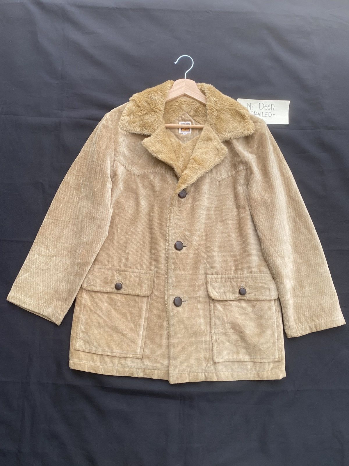 The Real McCoy's Rare Vintage McCoy’s Shearling Jacket Mushroom Buttons Jckt Size US M / EU 48-50 / 2 - 1 Thumbnail
