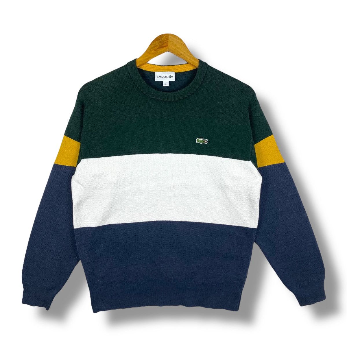 Lacoste LACOSTE 3 Tones Sweater Wool Blend Crewneck Sweatshirt Small Size US S / EU 44-46 / 1 - 1 Thumbnail