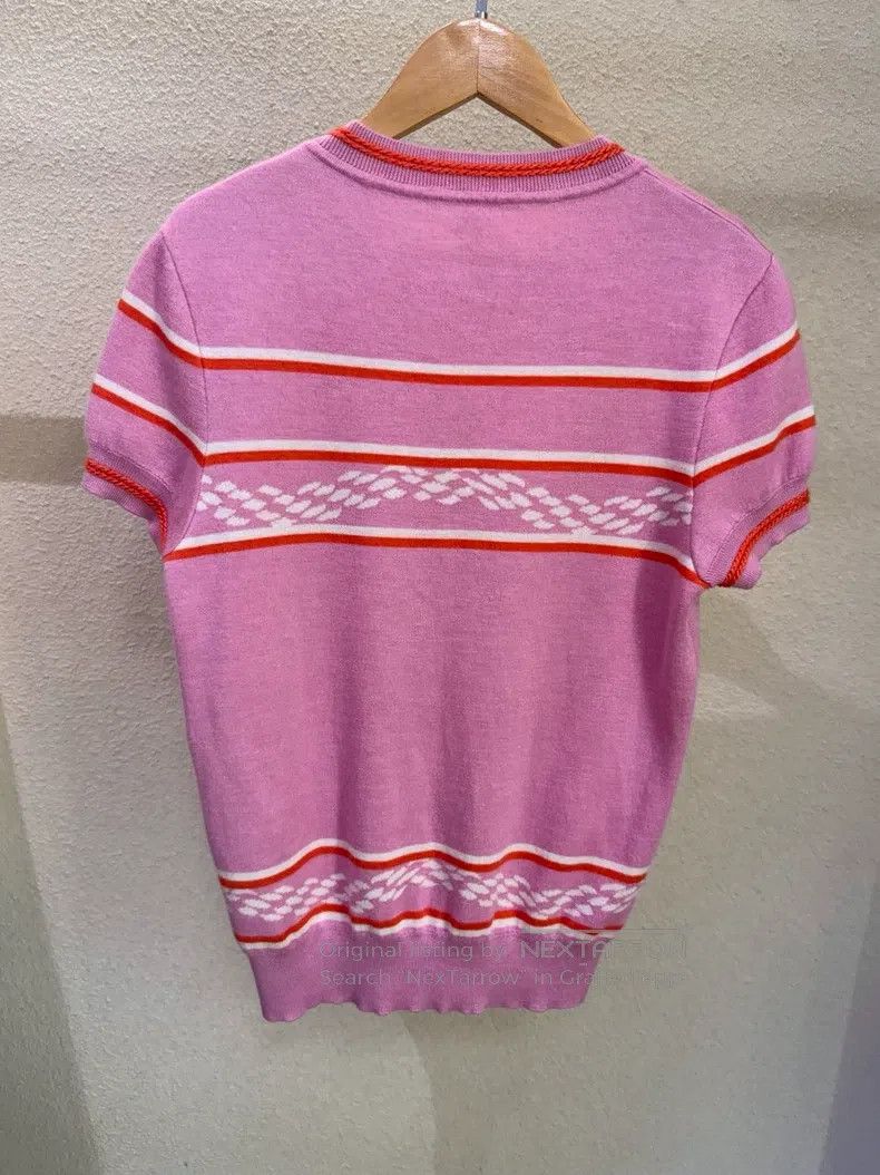 Hermes Hermes Pink Pig Nose Knitted Short-Sleeve Size XS / US 0-2 / IT 36-38 - 2 Thumbnail