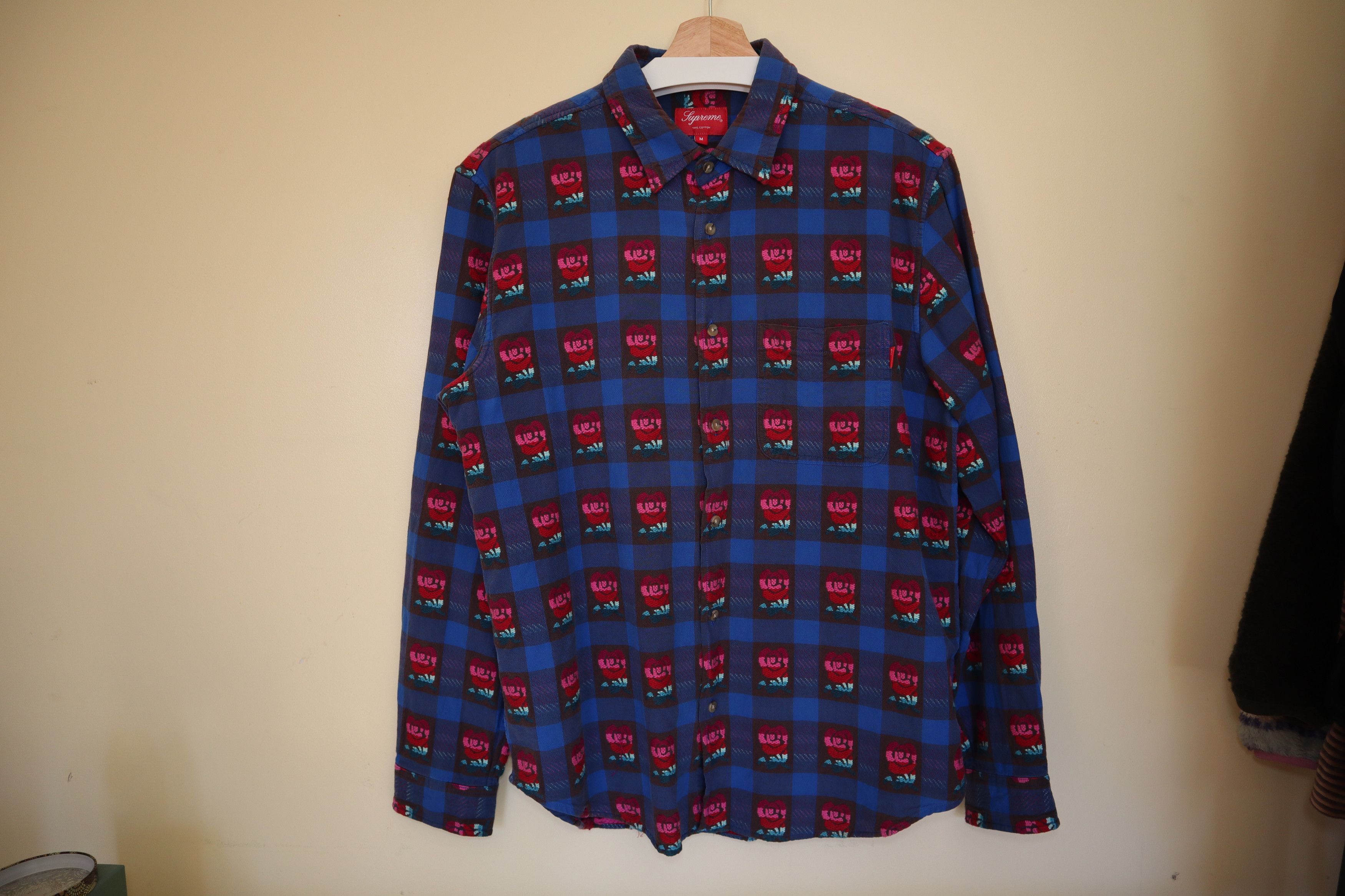 トップス supreme 19SS ROSE BUFFALO PLAID SHIRT L Supreme Rose Buffalo Plaid Shirt (SS19) - $138