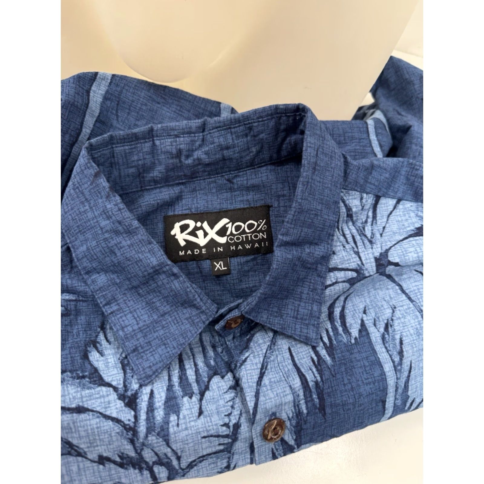 RIXO RIX Floral Hawaiian Aloha Palm Tree XL Shirt EXCELLENT Boys? Mens? Size US XL / EU 56 / 4 - 3 Thumbnail