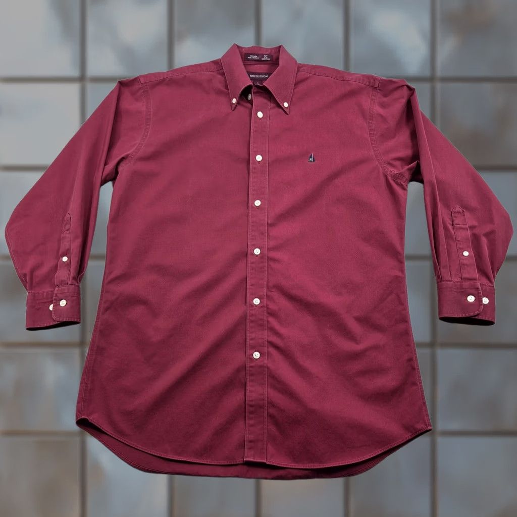 Nordstrom Nordstrom Mens Dress Shirt Small Red Button Up Smartcare Non Iron Casual Size US S / EU 44-46 / 1 - 1 Thumbnail