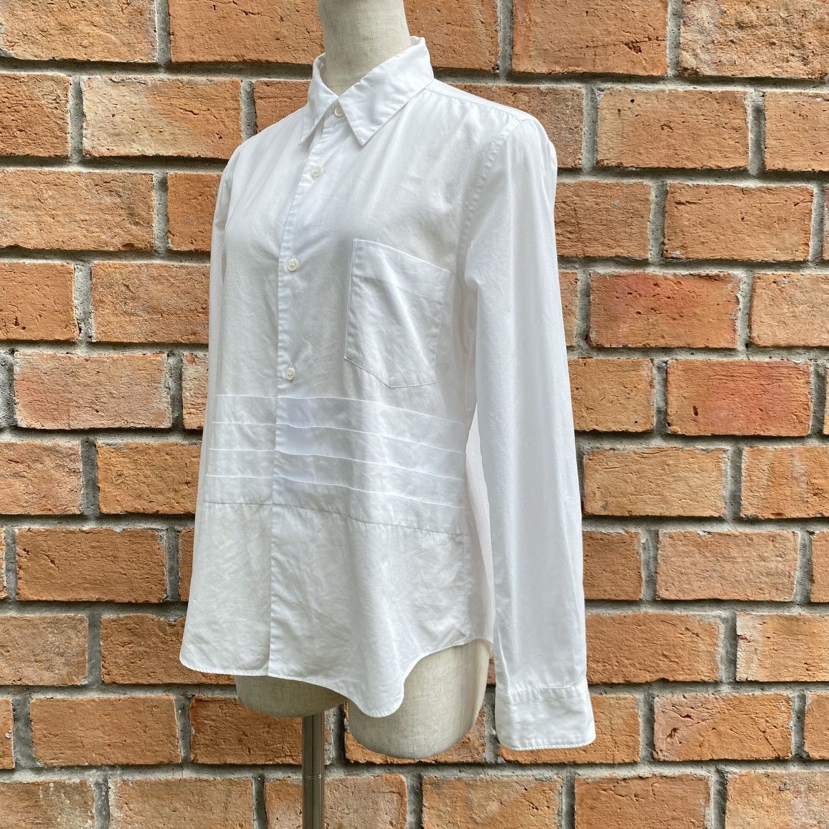 Comme des Garcons Comme des Garcons White Long Sleeve Pleated Shirt Size S / US 4 / IT 40 - 6 Thumbnail