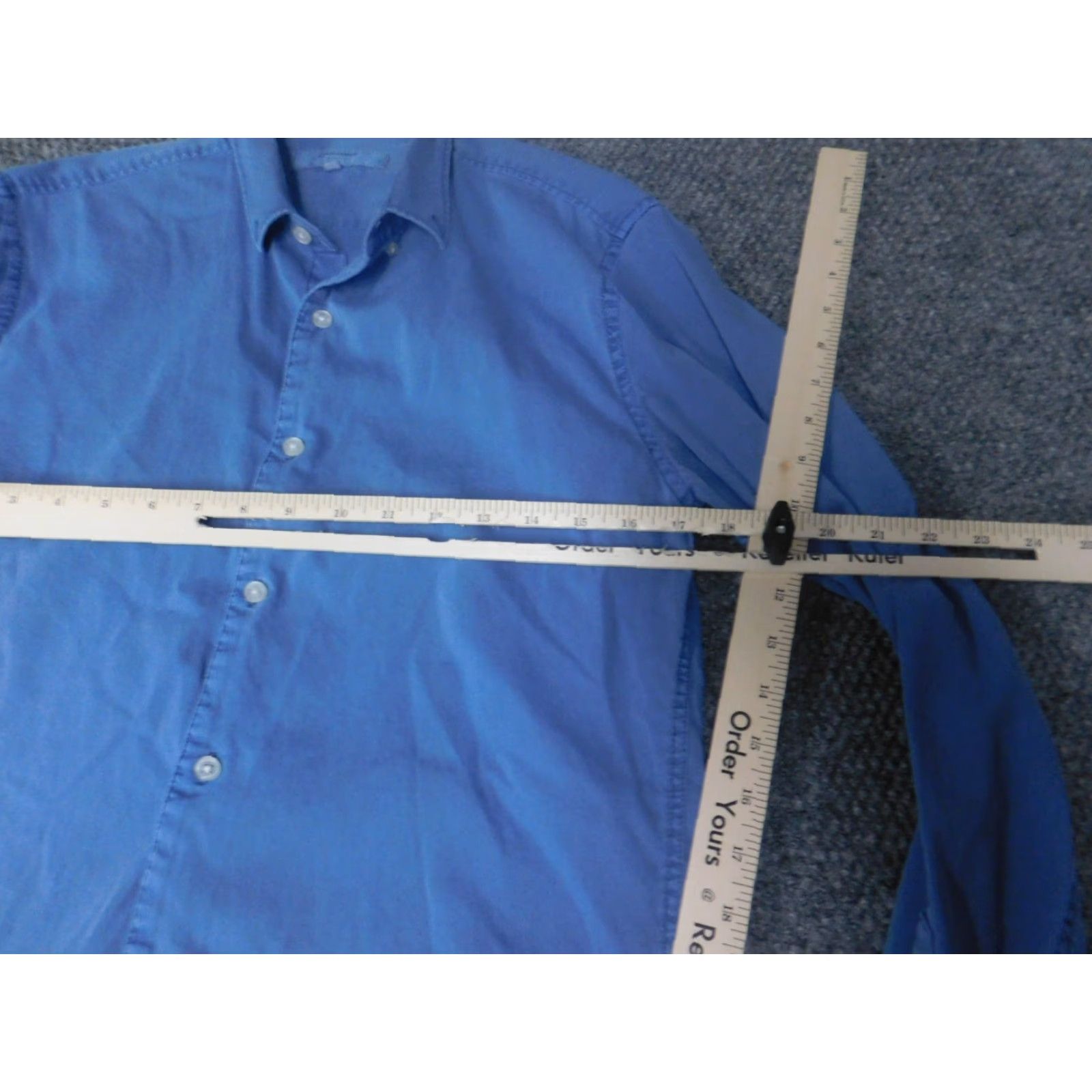 Lindbergh Lindbergh Mens Shirt Small Blue Button-Down Knit Cotton Button-Up Regular Collared Sleeve Long Plaid Vintage No Size US S / EU 44-46 / 1 - 4 Thumbnail
