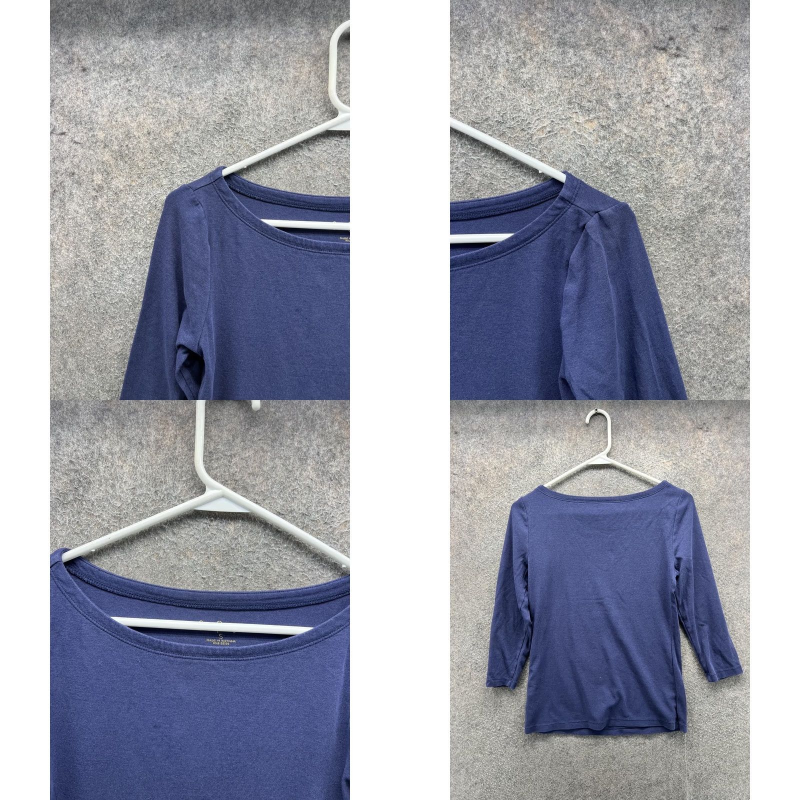 Lilly Pulitzer Lilly Pulitzer Shirt Womens Small Blue Boat Neck 3/4 Sleeve Stretch Top Size S / US 4 / IT 40 - 8 Thumbnail