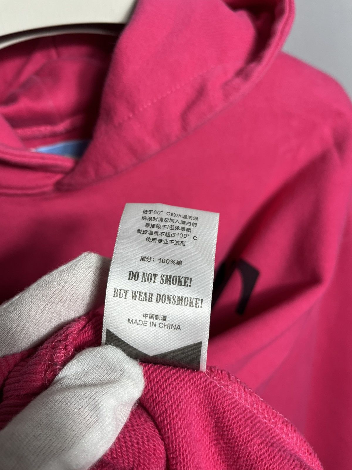 Other Donsmoke I dont smoke unisex hoodie pink cotton Size US L / EU 52-54 / 3 - 7 Thumbnail