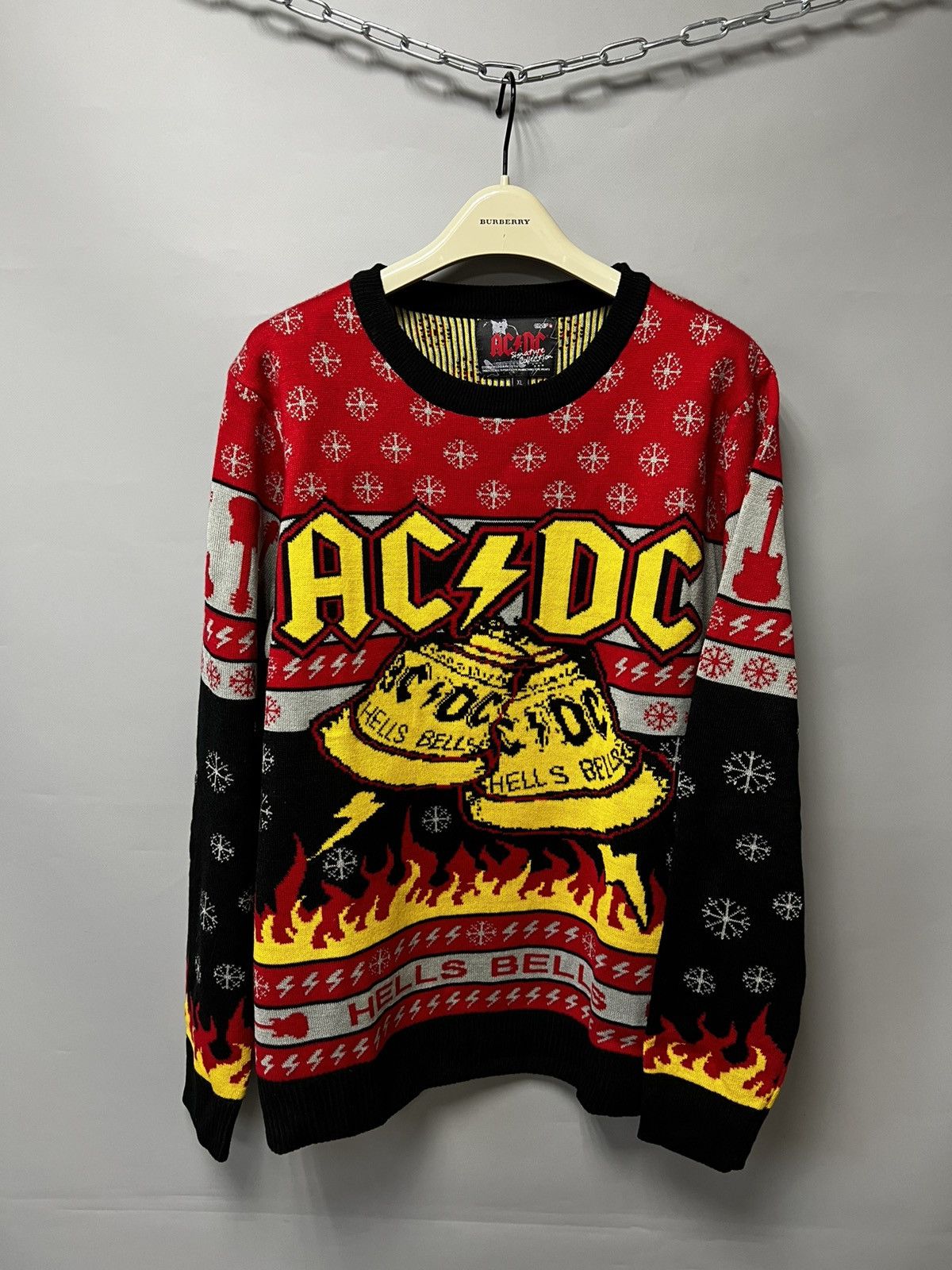 AC/DC AC/DC Hells Bells Christmas Sweater Official Y2K Size US XL / EU 56 / 4 - 1 Thumbnail