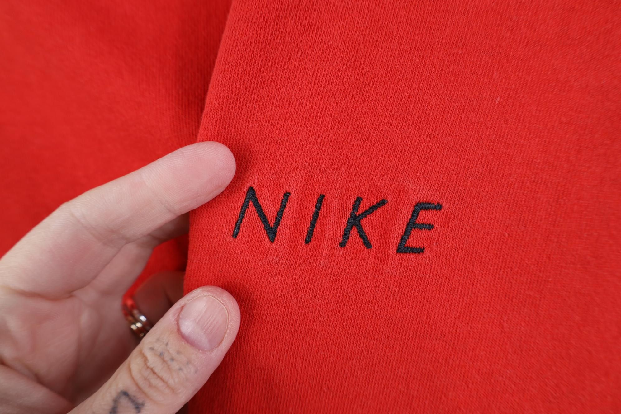 Nike Vintage 90s Nike Spell Short Sleeve T-Shirt Red Cotton USA Size US XL / EU 56 / 4 - 4 Thumbnail