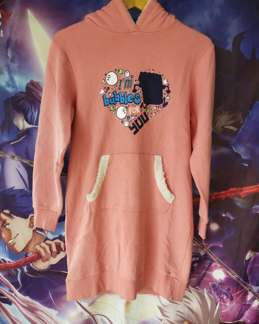 Cartoon Network × Disney × Nickelodeon Spongebob I'm Bubbles for You Pink Woman Sherpa Hoodie Size L / US 10 / IT 46 - 1 Thumbnail