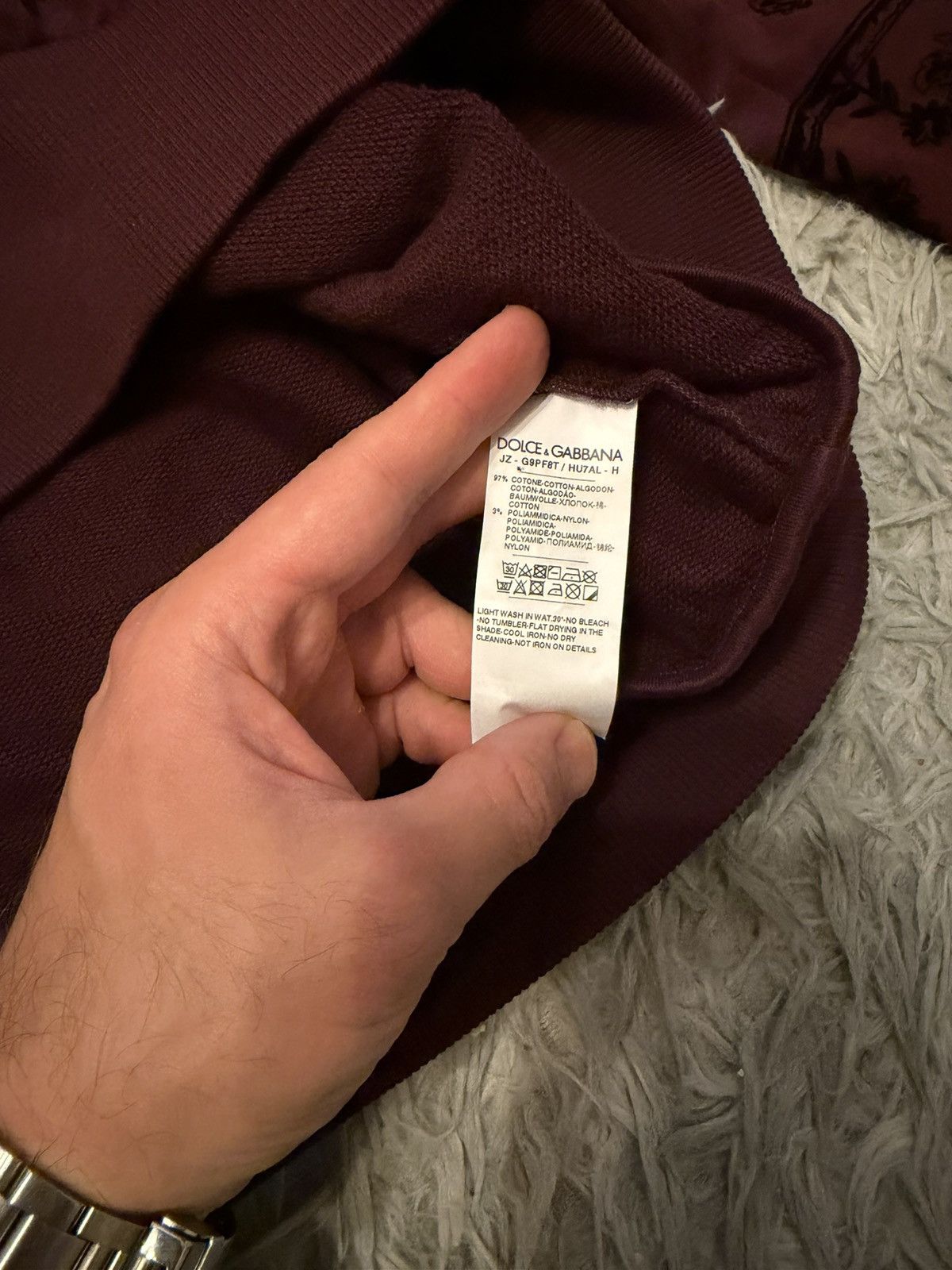 Dolce & Gabbana flocked print sweatshirt Size US L / EU 52-54 / 3 - 4 Thumbnail