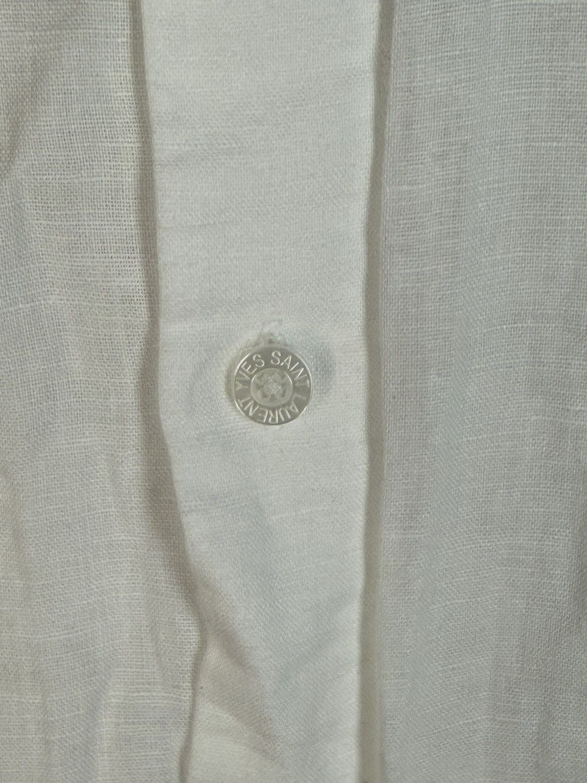 Yves Saint Laurent Linen YSL Shirt White Summer Size US L / EU 52-54 / 3 - 4 Thumbnail