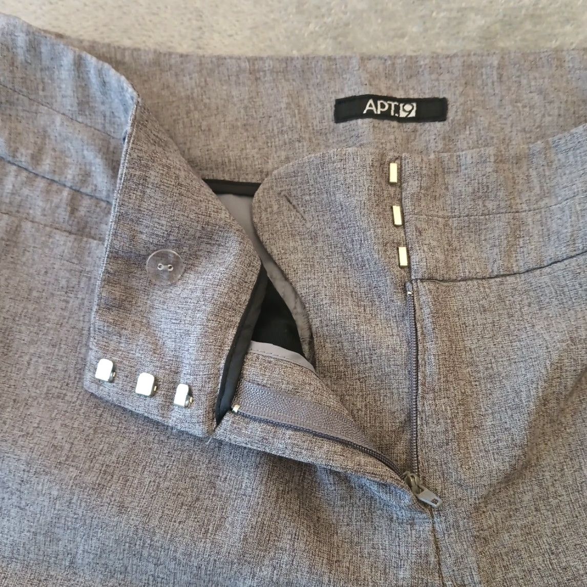 Apt. 9 Apt. 9 Dress Pants Womens Size 12 Gray Heather Pockets 32x31.5 Mid Rise Size 34" / US 12 / IT 48 - 5 Thumbnail