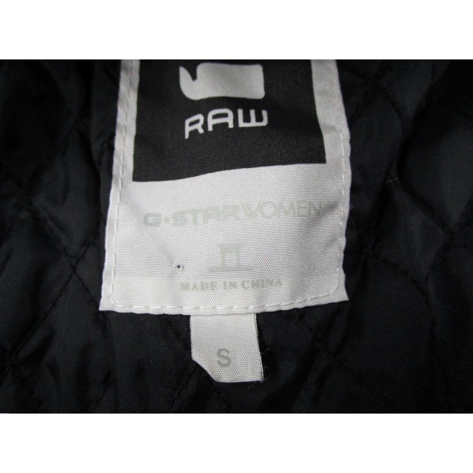 Vintage G Star Raw Leather Bomber Jacket Womens Small Black Lewis 3301 Quilted Zip Short Insulated Pockets Slim Full Zip Casual Travel Mens Womens Boys Girls Size S / US 4 / IT 40 - 3 Thumbnail