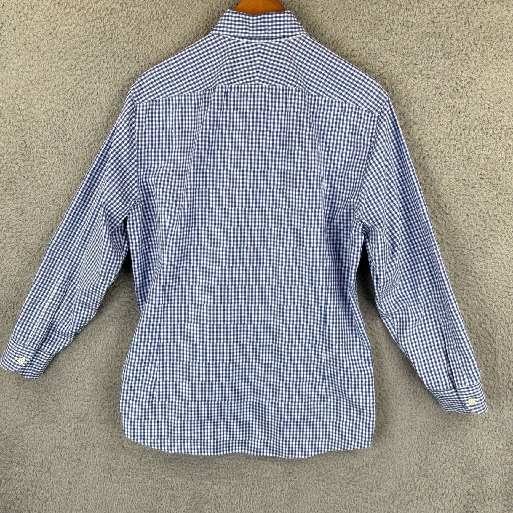 Charles Tyrwhitt Charles Tyrwhitt Shirt Mens 16.7/33 Blue Gingham Check Extra Slim Fit Non-Iron Shirt Regular L Blue Cotton Button-Up Collared Long Sleeve Men’s Size US L / EU 52-54 / 3 - 5 Thumbnail