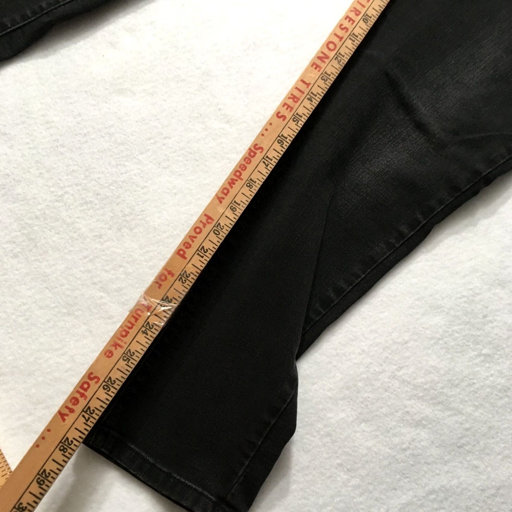 Vintage Universal Thread Women Jeans Size 14 Black Denim 32S Straight Wide Leg Vintage Size 36" / US 14 / IT 50 - 4 Thumbnail