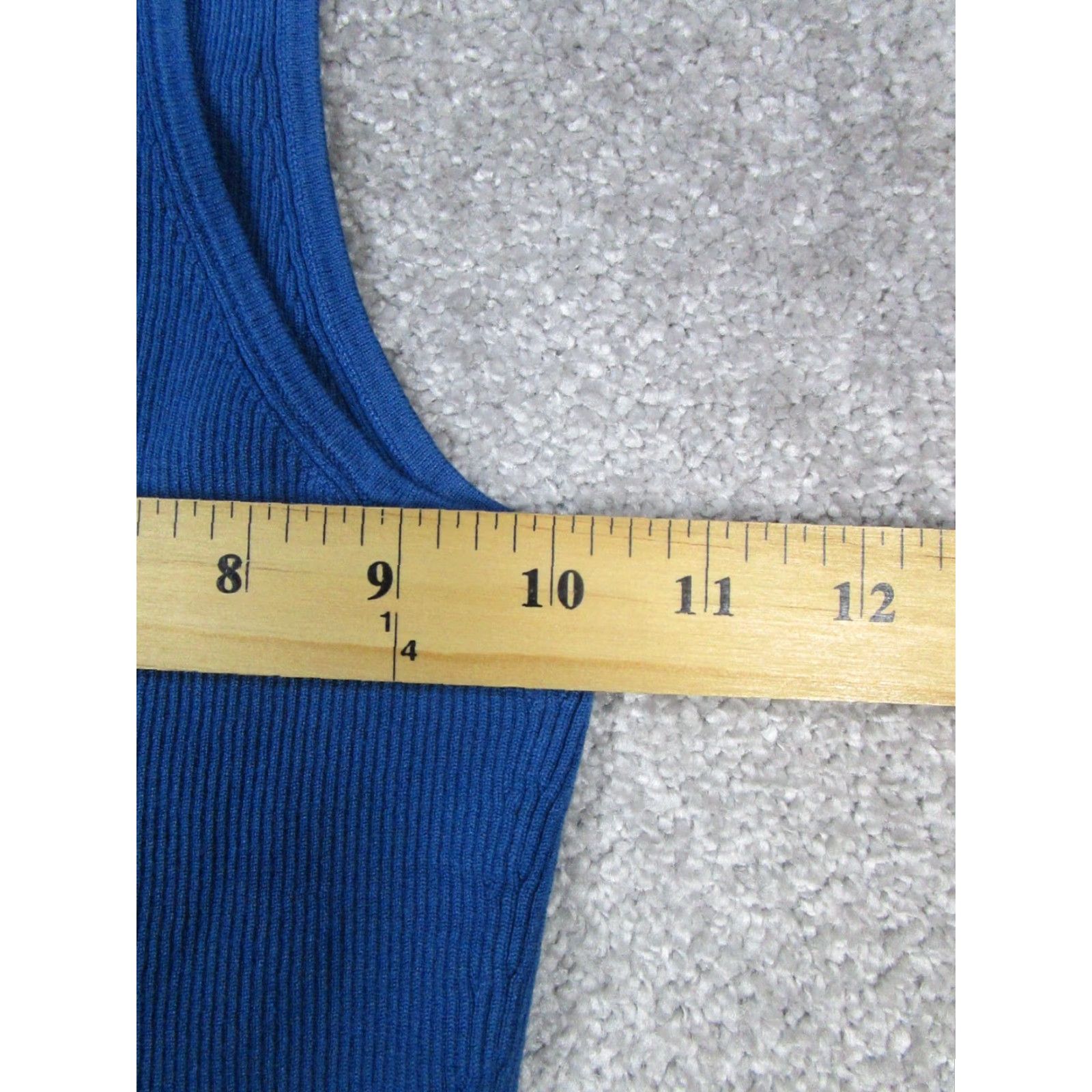Madewell Madewell Tank Top Womens XS Blue Ribbed Knit Tank Type Sleeveless Round Neck Pullover Basic Size XS / US 0-2 / IT 36-38 - 7 Thumbnail