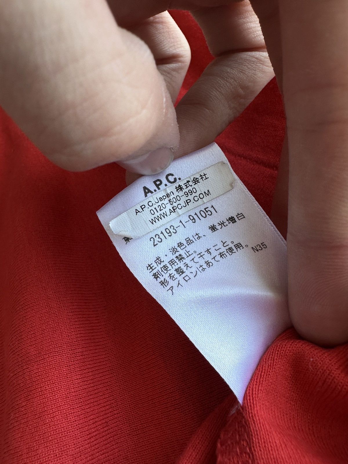 A.P.C. RARE MADE IN JAPAN 🚨 APC WOMEN RED SOFT TEE Size S / US 4 / IT 40 - 7 Thumbnail