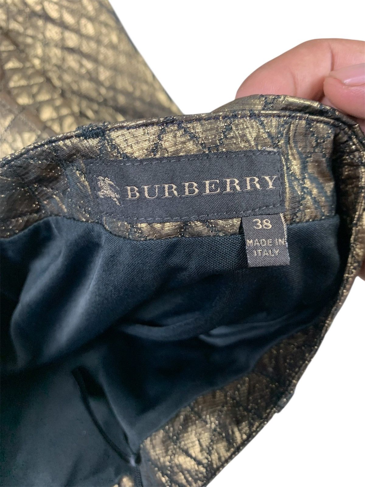 Burberry Prorsum Burberry prorsum gold mini skirt Size 38" / US 16 / IT 52 - 3 Thumbnail