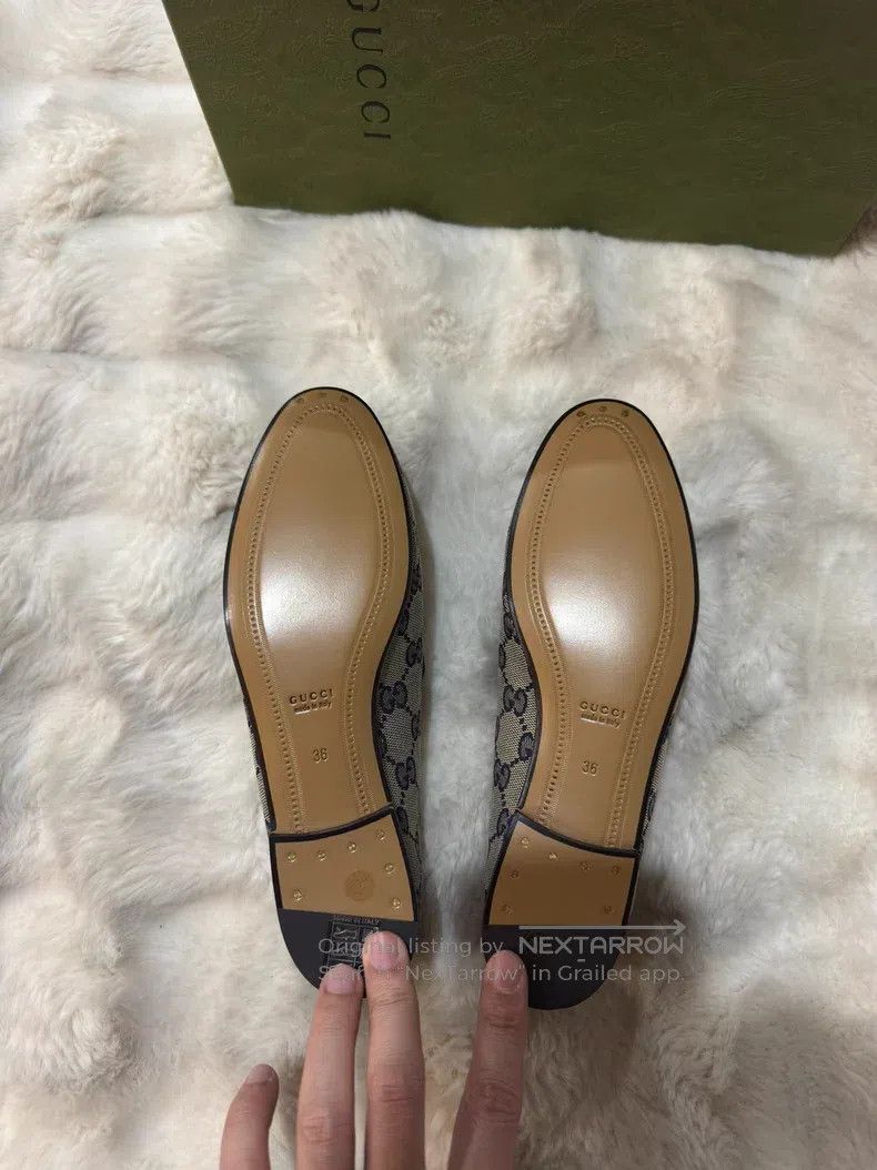 Gucci Guicci Women's Full Print Loafers Leather Shoes Size US 5.5 / IT 35.5 - 6 Thumbnail
