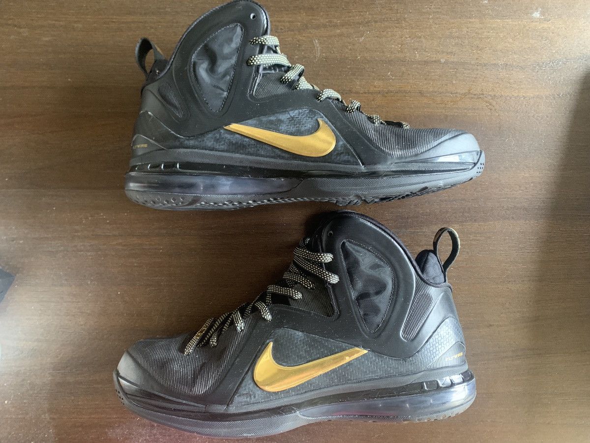 image of Nike Lebron 9 Elite Away Shoes in Black, Men's (Size 10.5)
