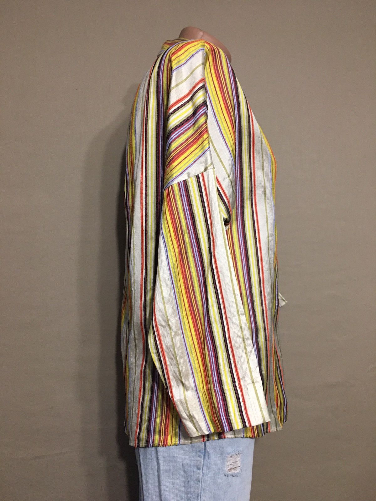 Akris Akris Punto Silk Multicolor Striped Blouse Shirt Size EU 34 Size S / US 4 / IT 40 - 5 Thumbnail