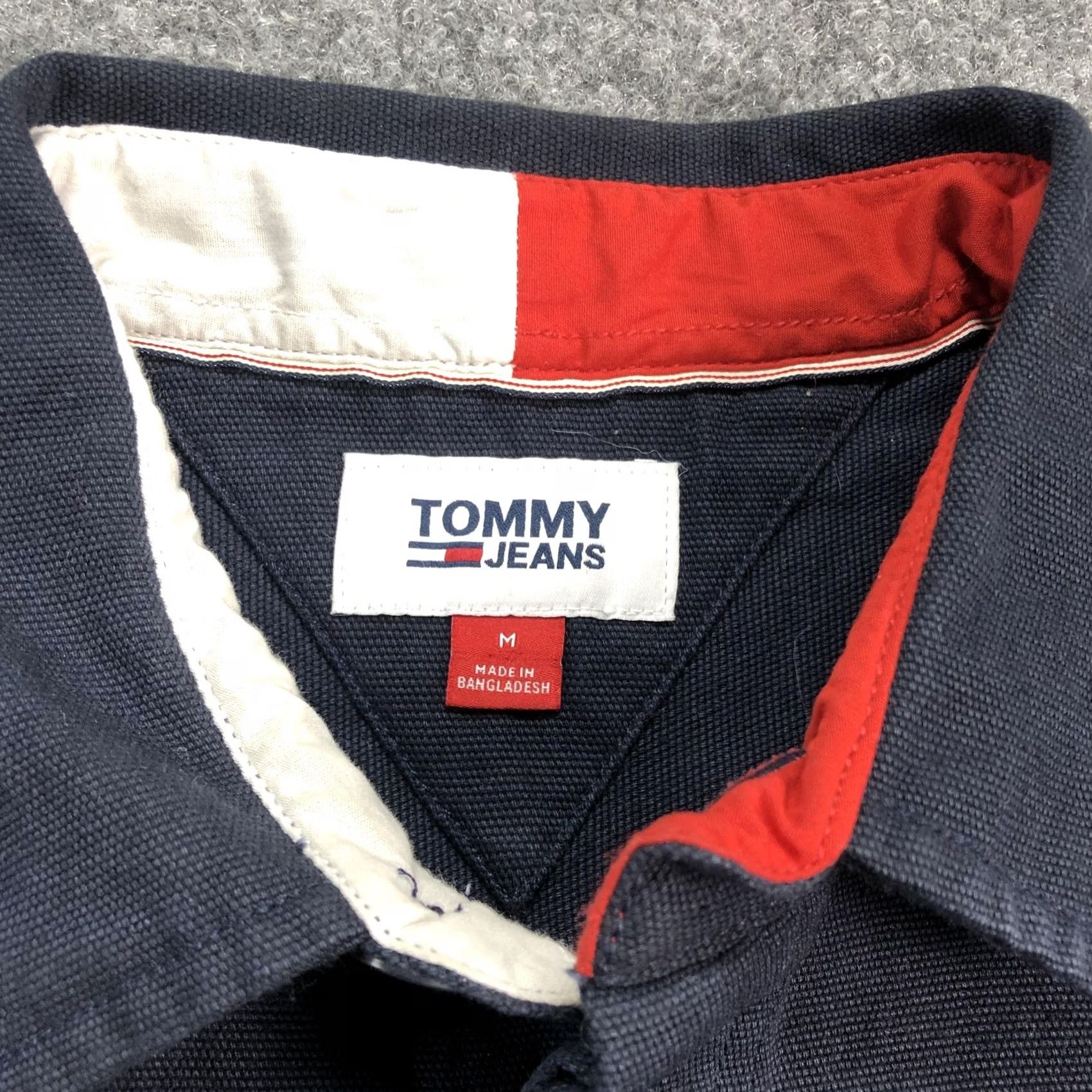 Vintage Tommy Jeans Jacket Mens Medium Blue Canvas Military Button Front Pockets Casual Size US 31 - 5 Thumbnail