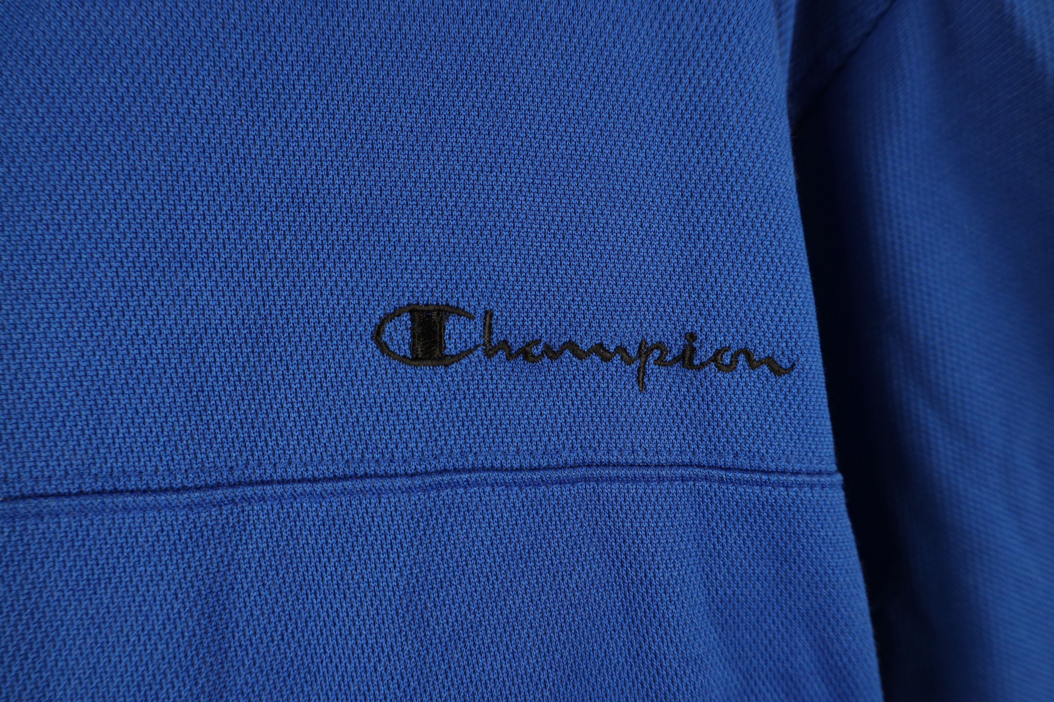 Champion × Vintage Vintage 90s Champion Jersey Knit Short Sleeve V-Neck T-Shirt Size US XL / EU 56 / 4 - 4 Thumbnail