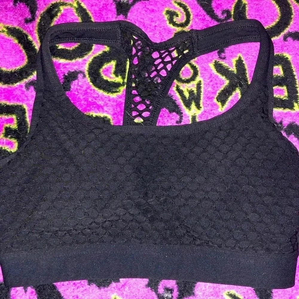 Designer 90 Degree by Reflex Women's Black Sports Bra - XS Size ONE SIZE - 1 Thumbnail