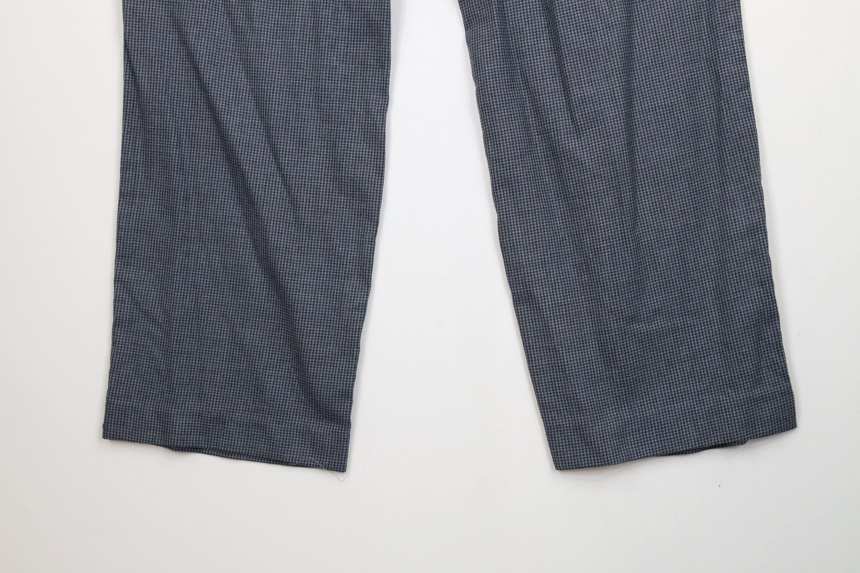 Vintage Vintage 70s Streetwear Houndstooth Wool Wide Leg Pants USA Size US 38 / EU 54 - 14 Thumbnail