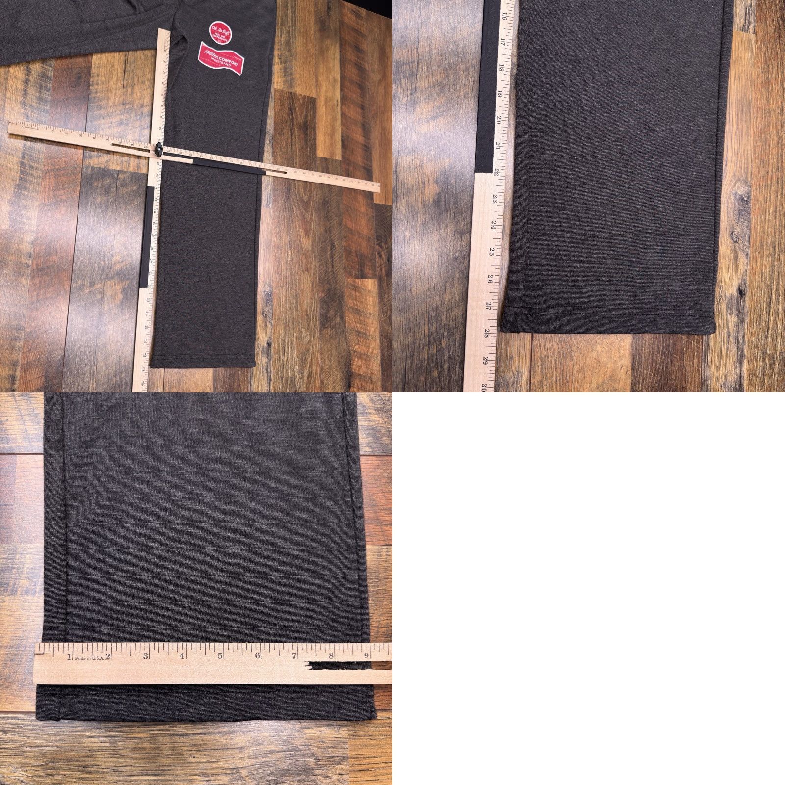 Lee Lee Comfort Fit Straight Pants Womens 14 Medium Black Heather New Size 36" / US 14 / IT 50 - 9 Thumbnail
